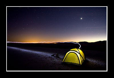 Camping at White Sands National Monument, New Mexico