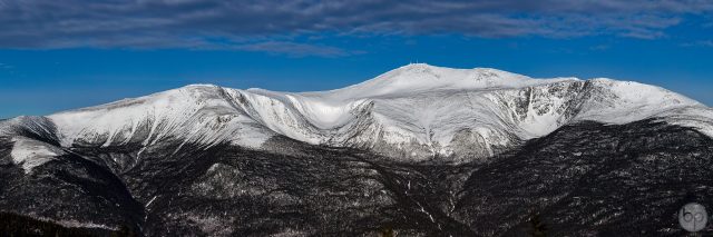 Panorama of the eastern slope of Mount Washington, New Hampshire.